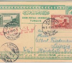 64306 - TURKEY Ottoman Empire - STATIONERY CARD with CENSOR POSTMARK Kavak
