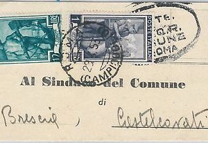 53663 - ITALIA REPUBBLICA - Storia Postale:  LAVORO su BUSTA annullo CAMPIDOGLIO