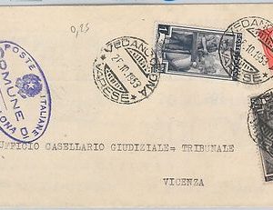 53664 - ITALIA REPUBBLICA - Storia Postale: mista SIRACUSANA + LAVORO su BUSTA