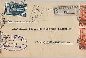 53665 - ITALIA REPUBBLICA - Storia Postale: mista DEMOCRATICA + LAVORO su BUSTA