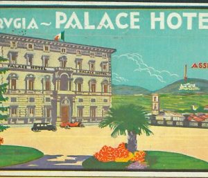 Lib1002 - CARTOLINA d'Epoca - PUBBLICITARIA Illustrata - PALACE HOTEL Perugia