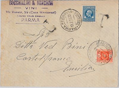 ITALIA REGNO - Storia Postale - MARCA DA BOLLO  su BUSTA TASSATA 1935