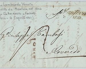 LOMBARDO VENETO  storia postale - PRECURSORI busta prefilatelica: MANTOVA 1842