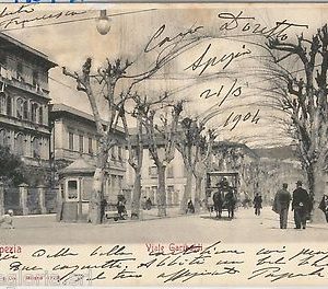 56055  -- CARTOLINA d'Epoca - LA SPEZIA città:  Viale Garibaldi  1904