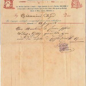 61436 - ITALIA REGNO - STORIA POSTALE : MARCA DA BOLLO su FATTURA - PISA 1873