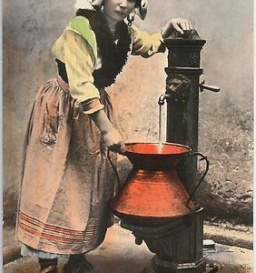 52805 -  CARTOLINA d'Epoca - FROSINONE provincia - FIUGGI:  Costumi  1955