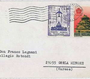 30087  VATICANO : STORIA POSTALE postal history COVER BUSTA 1970