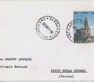 30090  VATICANO : STORIA POSTALE postal history COVER BUSTA 1968