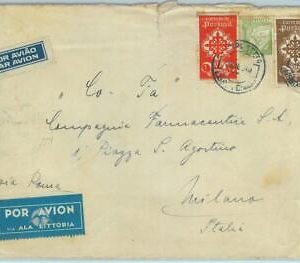 84156 - PORTUGAL - Postal History - Large AIRMAIL COVER to ITALY  1940