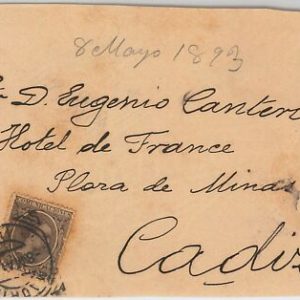 55915 -  SPAIN 55916  -  POSTAL HISTORY - Cover FRONT Frontal  1893