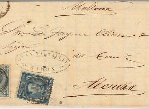 55912 - España SPAIN -  POSTAL HISTORY - Carta COVER de MAHON a ALCUDIA  1876