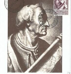 71040 -  ITALY   - Postal History - MAXIMUM CARD - MAPS Vespucci  1954