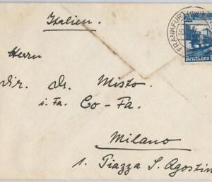 45906 - GERMANY REICH - POSTAL HISTORY: COVER to ITALY 1939-TRAINS