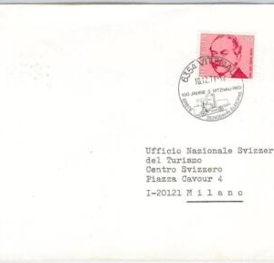 45898- Switzerland   - POSTAL HISTORY : SPECIAL POSTMARK on COVER 1971- TRAINS