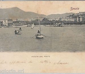 56126  -- CARTOLINA d'Epoca - LA SPEZIA città:  il PORTO   1900