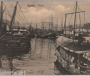 56128  -- CARTOLINA d'Epoca - LA SPEZIA città:  il PORTO  1917