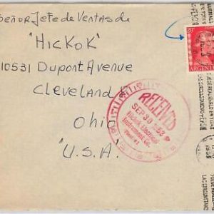 43364 -  ARGENTINA - POSTAL HISTORY  -  AIRMAIL COVER to USA - Evita 1953