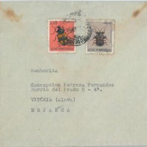 75622  - Portuguese GUINEA  -  POSTAL HISTORY -   COVER  to SPAIN  1950's