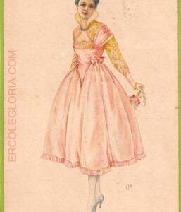 af1642 - VINTAGE POSTCARD - Glamour Ladies Donnine - ARTIST SIGNED - 1917