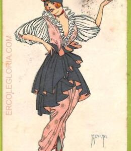 af1650 - VINTAGE POSTCARD - Glamour Ladies  - ARTIST SIGNED - Ventura - 1917