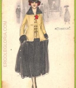 af1659 - VINTAGE POSTCARD - Glamour Ladies Donnine - ARTIST SIGNED - Mauzan-1917