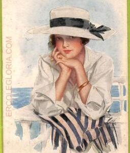 af1699 - VINTAGE POSTCARD - Glamour Ladies Donnine - ARTIST SIGNED