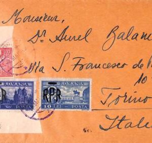 ac6490 - ROMANIA - Postal History -    COVER to ITALY 1948
