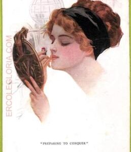 af1706 - VINTAGE POSTCARD - Glamour Ladies   - ARTIST SIGNED Fisher  1919