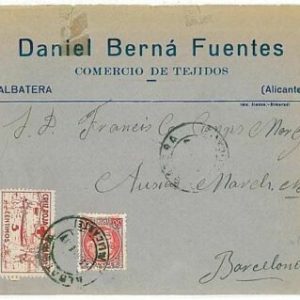 12015 - SPAIN España -  POSTAL HISTORY -  CARTA desde  ALBATERA 1937