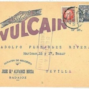 12014 - SPAIN España -  POSTAL HISTORY -  PARO OBRERO sobre CARTA  PUBLICIDAD