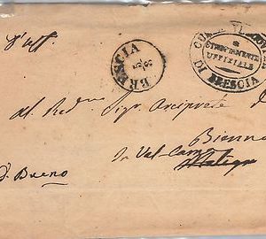 ITALIA REGNO storia postale - BUSTA da BRESCIA: Annullo a un cerchio senza anno