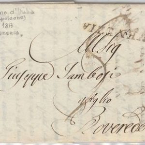LOMBARDO VENETO - PRECURSORI busta prefilatelica da VENEZIA 1813 Volmeier # 23
