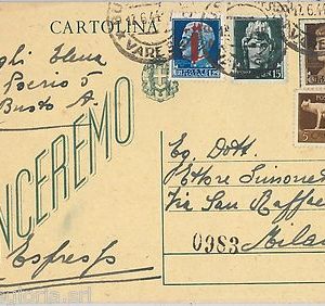 64209 - ITALIA RSI - STORIA POSTALE: INTERO POSTALE in corso C97 RICOPERTO! 1944
