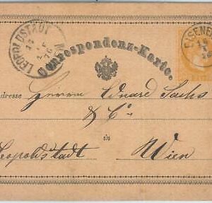 69837 - AUSTRIA - POSTAL HISTORY -  STATIONERY CARD from EISENERZ  1876