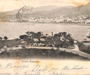 ab2955 - CARTOLINA D'EPOCA - Genova Provincia : Sestri Ponente