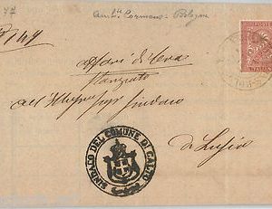 64269 - ITALIA REGNO - STORIA POSTALE : BUSTA da LUSIA CALTO annullo ambulate