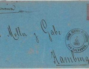 BK0342 - EL SALVADOR - POSTAL HISTORY -  STATIONERY COVER to GERMANY 1893