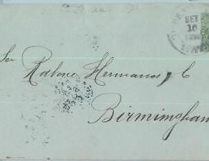 BK0341 - EL SALVADOR -  POSTAL HISTORY - EARLY COVER to BIRMINGHAM UK 1898