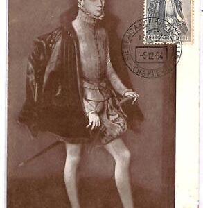 aa6433 - BELGIUM - POSTAL HISTORY -  MAXIMUM CARD - Royalty  ART  1954