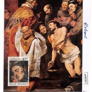 aa6434 - BELGIUM - POSTAL HISTORY -  MAXIMUM CARD - RUBENS Religion ART  1977