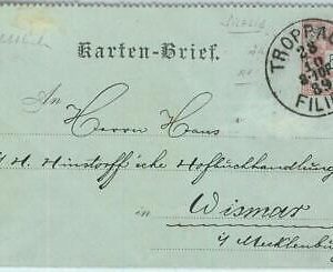 98522 - AUSTRIA - POSTAL HISTORY -  STATIONERY LETTER CARD from OPAVA Czech 1889
