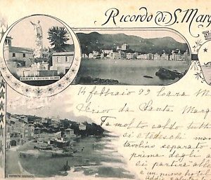 ab3008- CARTOLINA D'EPOCA - Genova Provincia : S. Margherita