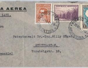 43380 - ARGENTINA - AIRMAIL COVER to GERMANY - LATI Via Condor  late flight 1941