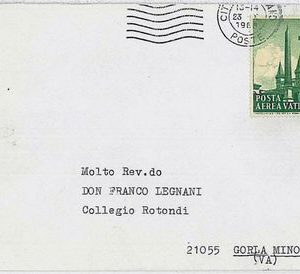 30070 - VATICANO : STORIA POSTALE postal history COVER BUSTA 1970