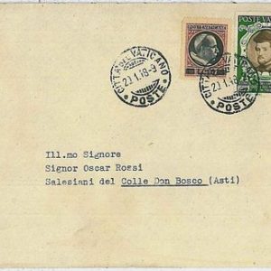 30092 - VATICANO : STORIA POSTALE postal history COVER BUSTA 1918