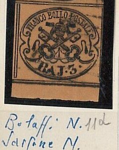 ANTICHI STATI -  STATO PONTIFICIO : Sassone 4Aa  /  Bolaffi 11d  - USATO