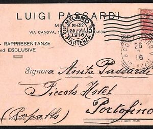 ab1646  - CARTOLINA D'EPOCA - MILANO Città : Pubblicitaria