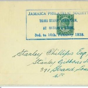 BK0435 -  JAMAICA  - POSTAL HISTORY - SPECIAL Event POSTMARK  on COVER 1938