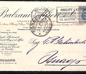 ab1648  - CARTOLINA D'EPOCA - MILANO Città : Pubblicitaria