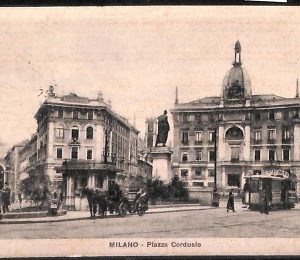 ab1651  - CARTOLINA D'EPOCA - MILANO Città : Piazza Cordusio